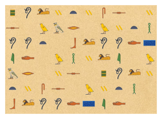 Hieroglyph no lines